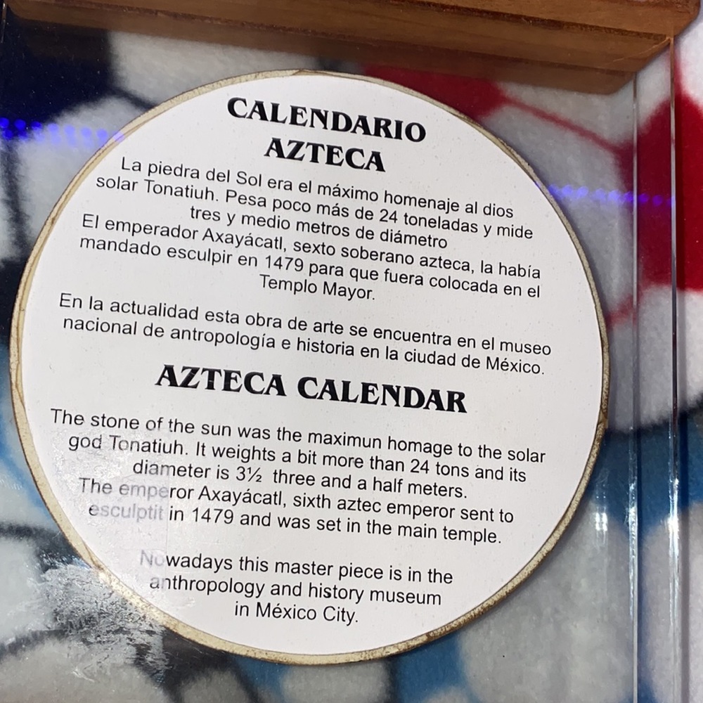 Aztec calendar - Picture 2 of 3